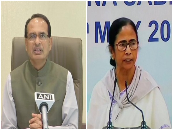 Madhya Pradesh Chief Minister Shivraj Singh Chouhan (left) and West Bengal Chief Minister Mamata Banerjee (right)
