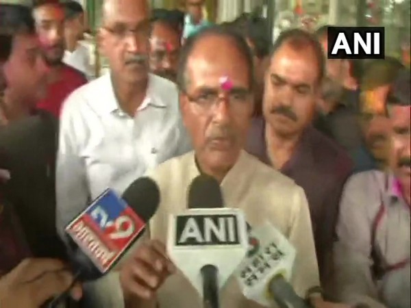 Former Chief Minister of MP Shivraj Singh Chouhan speaking to reporters on Tuesday. Photo/ANI