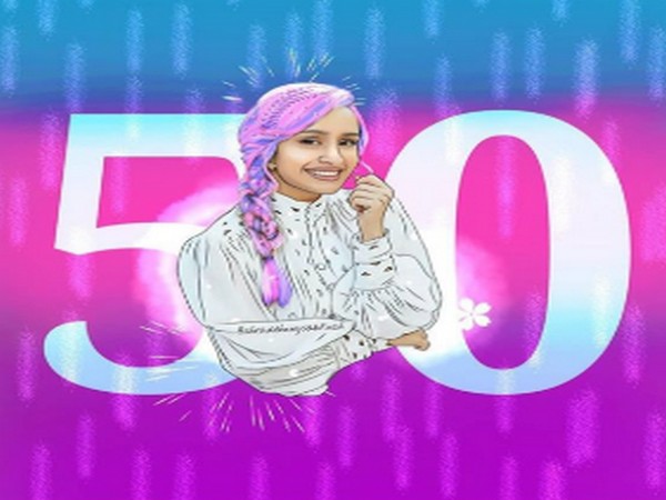 Fan art celebrating 50 million followers of Shraddha Kapoor on Instagram (Image Source: Shraddha Kapoor's Instagram)