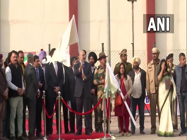 Indian Foreign Secretary Harsh Shringla flags off first consignment of humanitarian aid of 50,000 tonnes of wheat to Afghanistan.