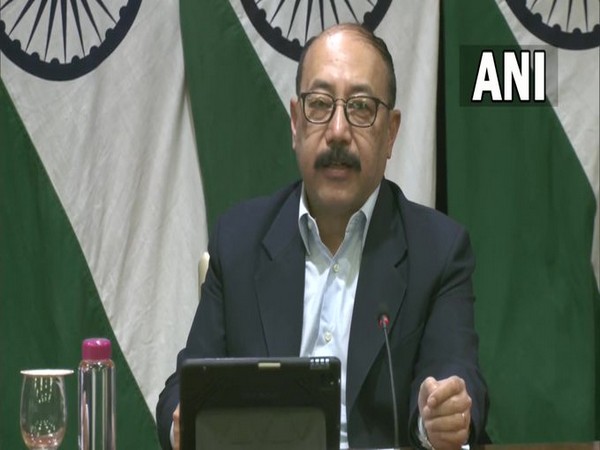 Foreign Secretary Harsh Vardhan Shringla addressing MEA briefing on Tuesday.