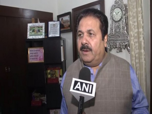 Congress leader Rajeev Shukla speaking to ANI in New Delhi on Friday. Photo/ANI