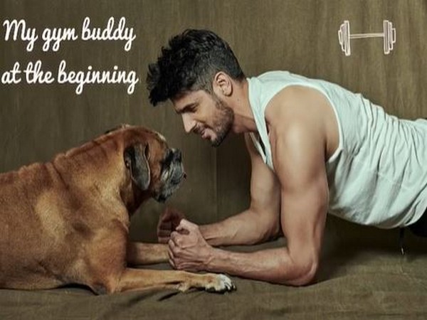 Sidharth Malhotra with his gym buddy [Photo courtesy: Instagram]