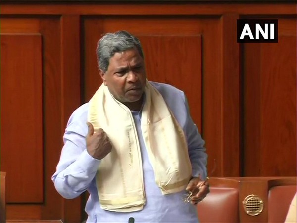 Congress leader Siddaramaiah speaking in the state assembly on Thursday