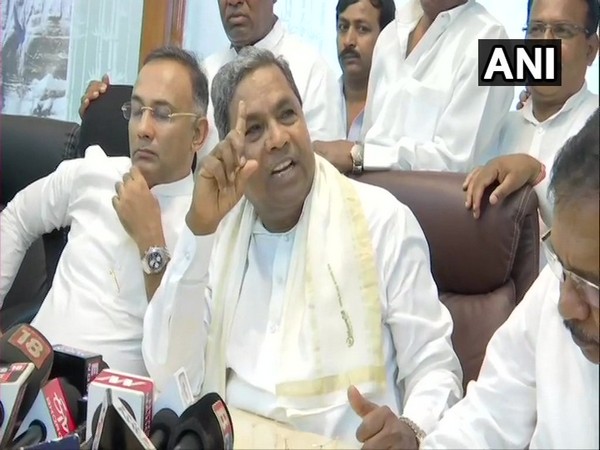 Congress leader Siddaramaiah addressing a press conference in Bengaluru on Thursday.