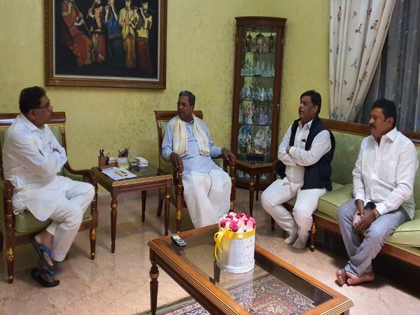 Congress leaders, including Siddaramaiah holding meeting at former deputy chief minister Dr G Parameshwar's residence on Saturday. (Photo/ANI)