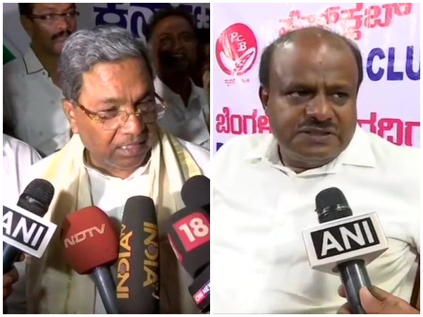 Siddaramaih (left) and HD Kumaraswamy (right) 