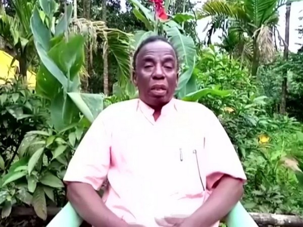 Shantharama Budna Siddi talking to reporters on Friday. [Photo/ANI]