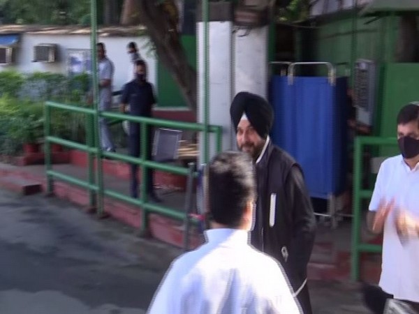 Punjab Congress chief Navjot Singh Sidhu arrives at party headquaters in Delhi on Tuesday. (Photo/ ANI)