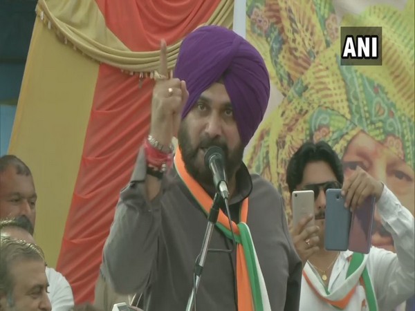 Congress leader Navjot Singh Sidhu addressing an election rally in Bilaspur, Himachal Pradesh on Wednesday.