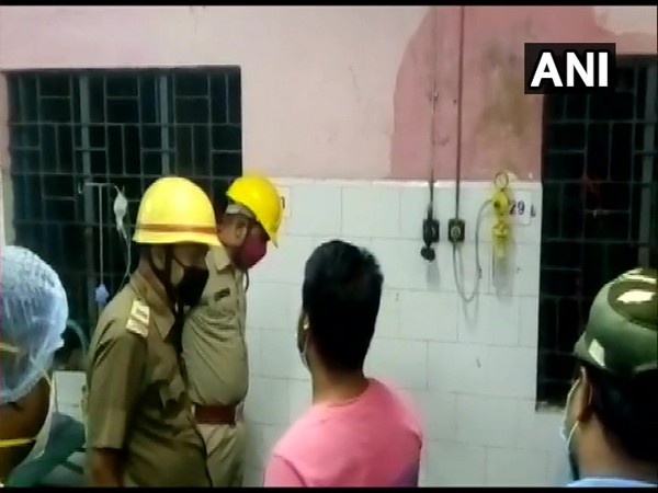 Fire brigade team inspecting the cause of fire at North Bengal Medical College & Hospital, Siliguri on Thursday. (Photo/ANI)