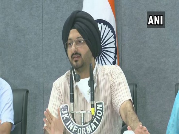Simrandeep Singh, Secretary to Jammu and Kashmir Government speaking to media on Friday.
