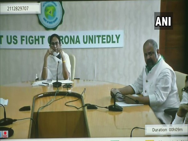 Rajiva Sinha, Chief Secretary (left) with West Bengal Chief Minister on Monday. Photo/ANI