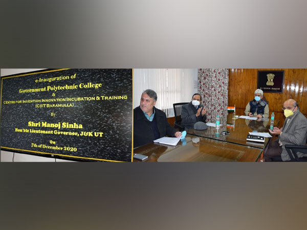 Lieutenant Governor of Jammu and Kashmir Manoj Sinha virtually inaugurating CIIIT at at Government Polytechnic, Baramulla. 