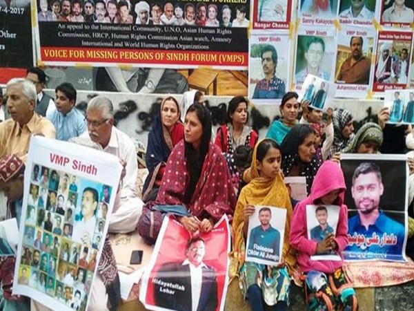Protests by families of missing persons in Sindh (File pic)