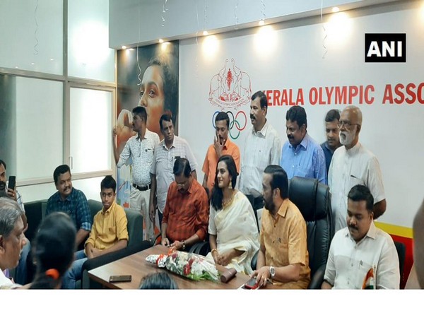 Ace shuttler PV Sindhu speaking to reporters on Wednesday