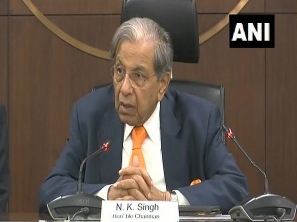 N K Singh elected as President of the Institute of Economic Growth Society. (Photo/ANI)