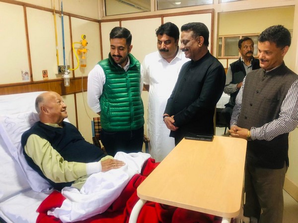 Visual from the hospital where HP former Chief Minister Virbhadra Singh was admitted on Wednesday. (Photo/ANI)