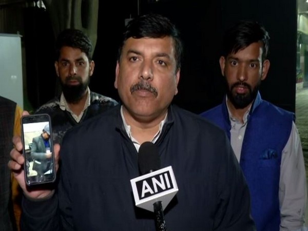AAP leader Sanjay Singh speaking to ANI on Saturday. Photo/ANI