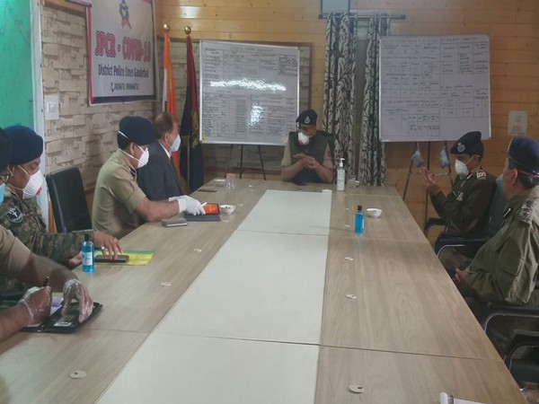 Jammu and Kashmir DGP Dilbag Singh held a meeting with officers in Jammu and Kashmir on Wednesday. Photo/ANI