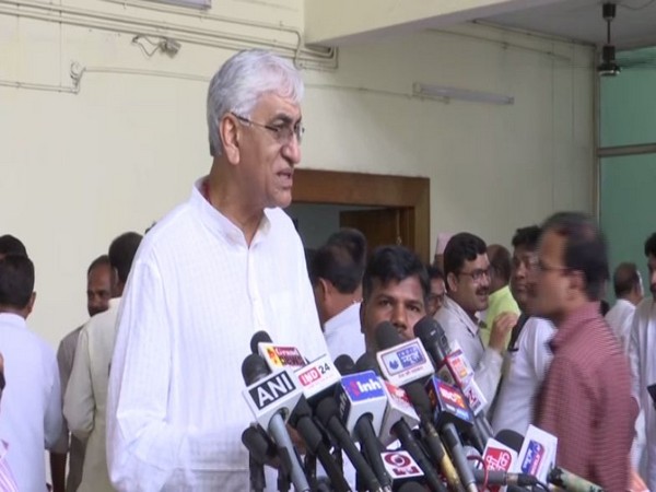 Chhattisgarh Health Minister T S Singh Deo speaking to reporters in Raipur on Monday. Photo/ANI