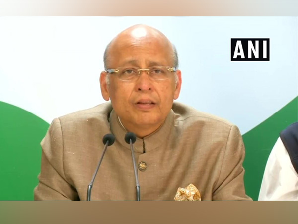 Congress spokesperson Abhishek Manu Singhvi addressing the press conference here on Saturday
