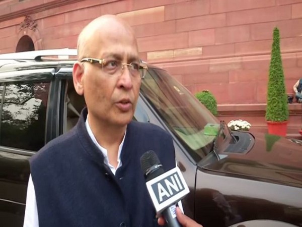 Congress leader Abhishek Manu Singhvi speaking to ANI on Friday in New Delhi. Photo/ANI