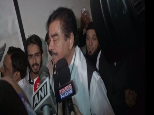 Shatrughan Sinha speaking to reporters in Patna, Bihar on Monday. Photo/ANI