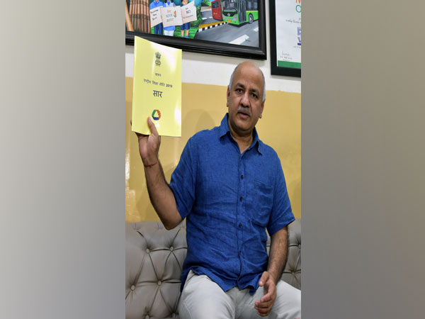 Deputy Chief Minister of Delhi Manish Sisodia addressing a press conference at his residence on Saturday. Photo/ANI