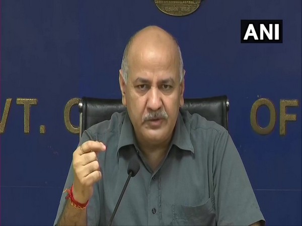 Deputy Chief Minister of Delhi Manish Sisodia at a press conference on Tuesday. (Photo/ANI)
