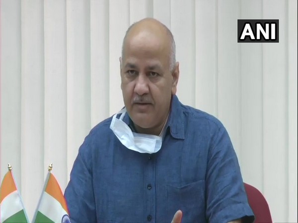 Delhi Deputy Chief Minister Manish Sisodia addressing a press conference on Friday. [Photo/ANI]