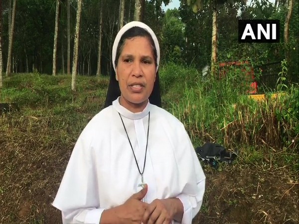 Sister Lucy Kalappura speaking to ANI in Wayanad on Monday.