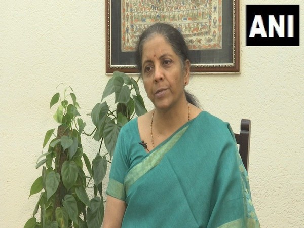 Finance Minister Nirmala Sitharaman while talking to ANI in New Delhi on Wednesday.
