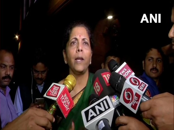 Finance Minister Nirmala Sitharaman speaking to media in New Delhi on Wednesday. (Photo/ANI)
