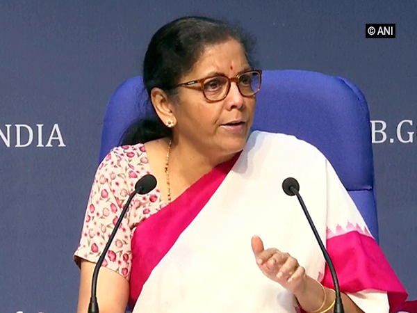 Finance Minister Nirmala Sitharaman during a press conference in New Delhi on Friday.        Photo/ANI