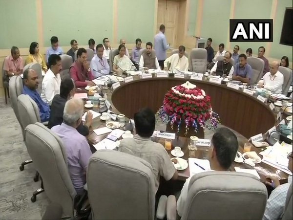 Finance Minister Nirmala Sitharaman during the meeting with different stakeholders in New Delhi on Tuesday. Photo/ANI