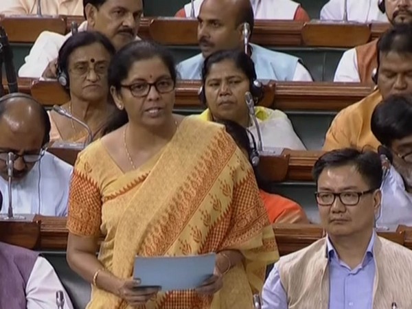 Finance and Corporate Affairs Minister Nirmala Sitharaman (Courtesy: Lok Sabha TV)   