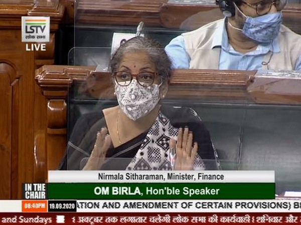 Union Finance Minister Nirmala Sitharaman speaking in Lok Sabha on Saturday. [Photo/ LS TV]