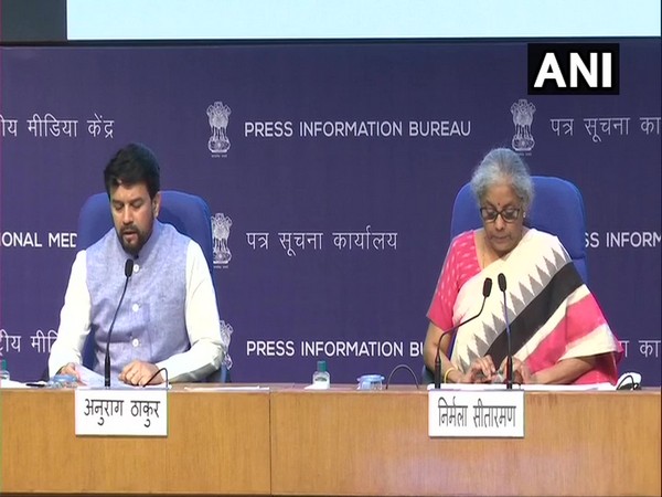 Union Finance Minister Nirmala Sitharaman and MoS Finance Anurag Thakur. (Photo/ ANI)