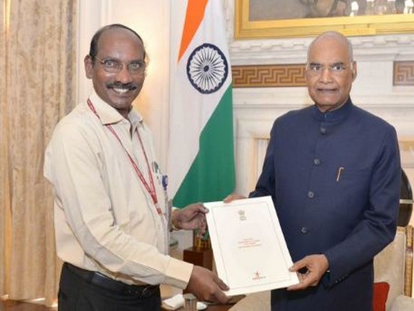 ISRO and Space Commission Chairman Dr K Sivan called on President Ram Nath Kovind on Friday. Photo/ANI
