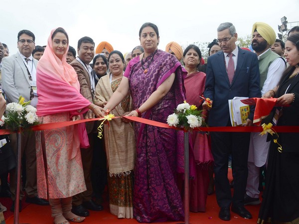 Food Processing Industries Minister Harsimrat Kaur Badal and Women and Child Development Minister Smriti Zubin Irani inaugurating Organic Food Festival in New Delhi on Friday. Photo/ANI