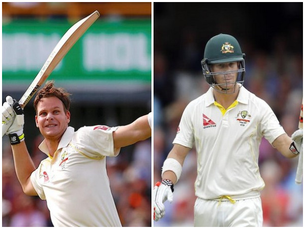 Australia batters Steve Smith (left) and David Warner (right)