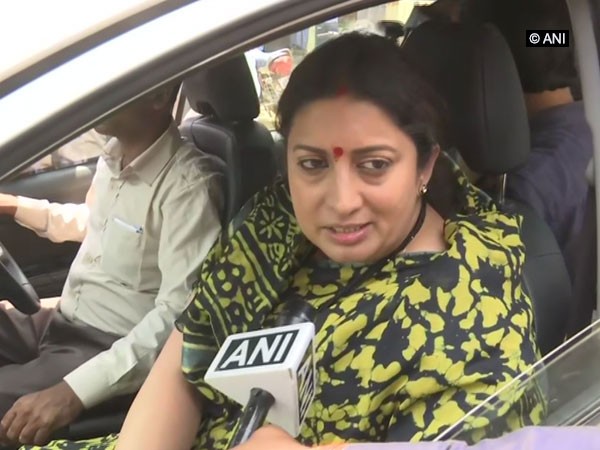 Union Minister Smriti Irani talking to ANI at Amethi on Friday