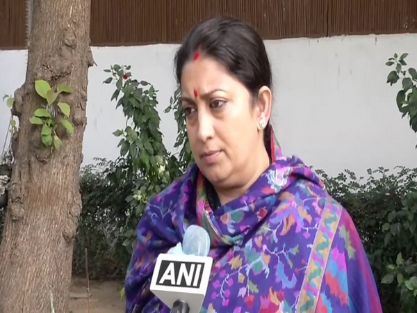 Union Minister Smriti Irani speaks to ANI in New Delhi on Tuesday. (Photo/ANI)