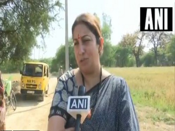 Union Minister Smriti Irani speaking to ANI on Thursday. 