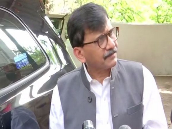 Shiv Sena leader Sanjay Raut talking to media persons on Saturday in Mumbai.