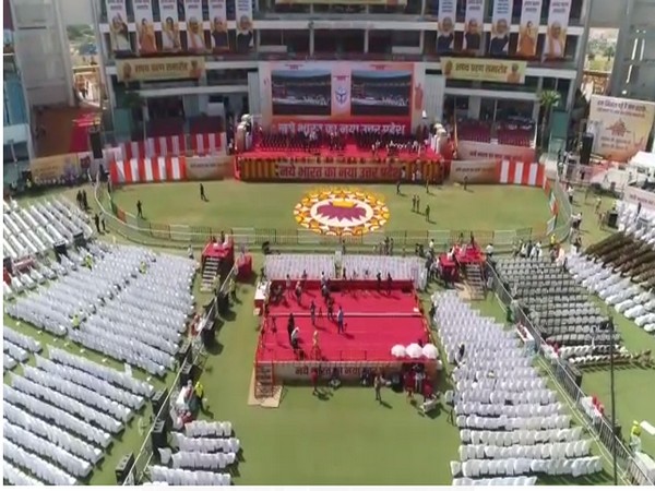 Visuals from Lucknow's Ekana Stadium