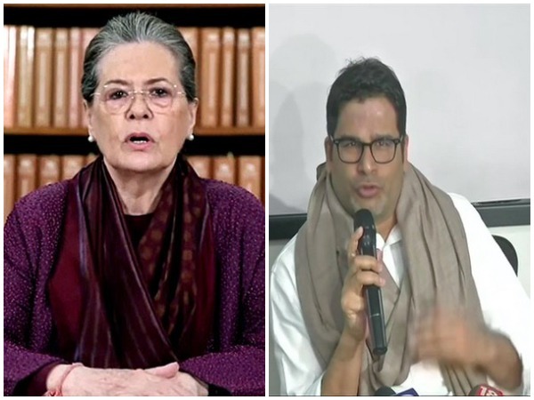 Prashant Kishor meets Sonia Gandhi amid speculations about joining Congress. (ANI/photo)