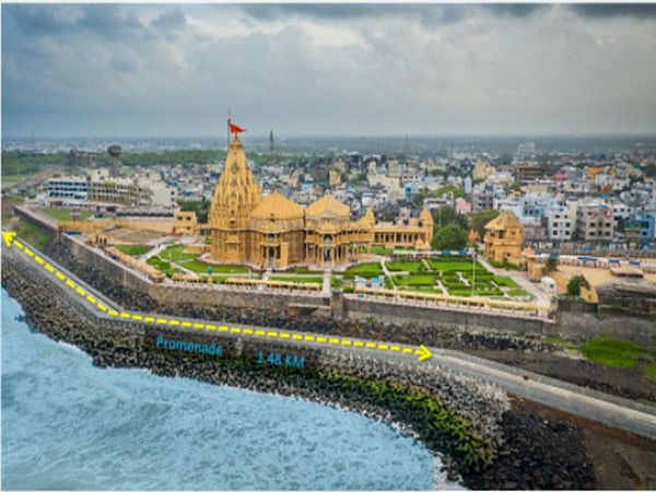 Visual of Somnath temple and promenade (Photo/ANI) 