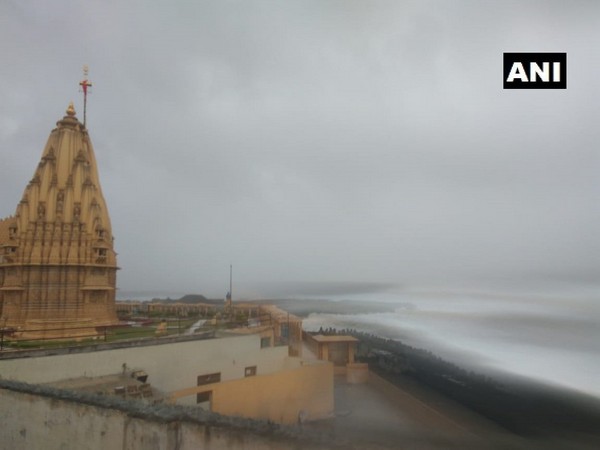 Daily rituals remain unaffected at Somnath Temple despite cyclone alert.